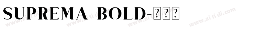 SUPREMA BOLD字体转换